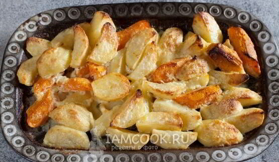 картошка с майонезом и морковью в духовке