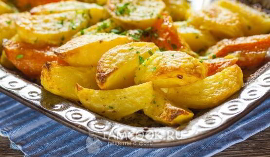 картошка с майонезом и морковью в духовке