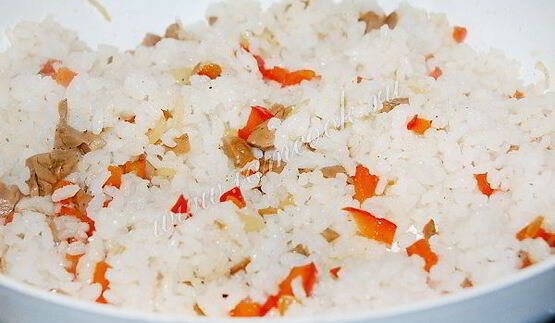 рис с грибами