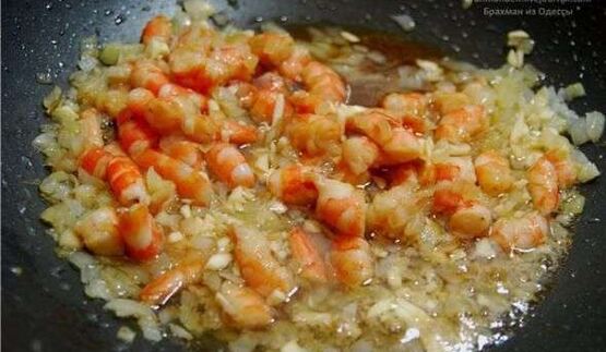 рис с креветками и медом