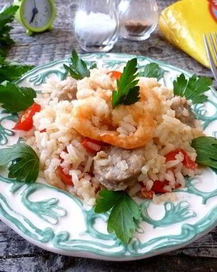 Рис с креветками по-креольски