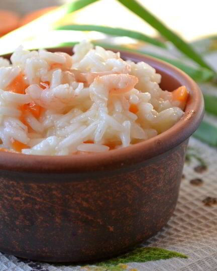 Рецепт риса с креветками