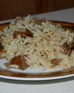 Рис с куриной печенью