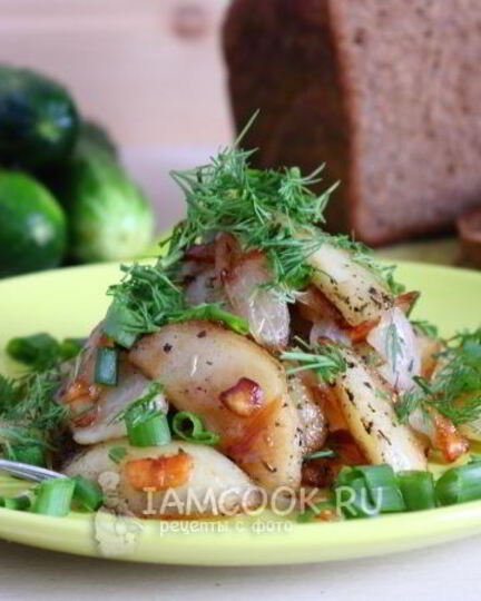 Рецепт жареной картошки с луком на сковороде