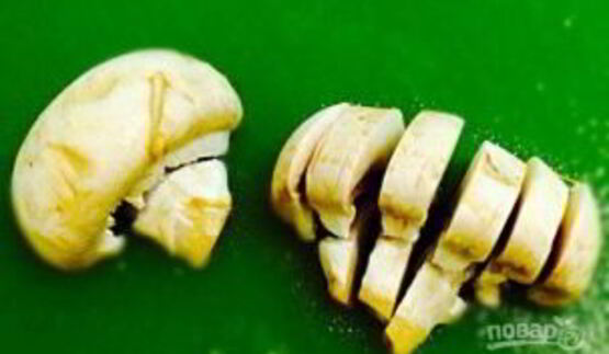 жареная картошка с шампиньонами