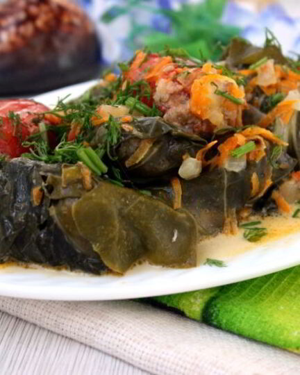 Рецепт голубцов из мангольда с фаршированными овощами