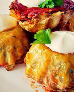 Голубцы с грибами и курицей в духовке