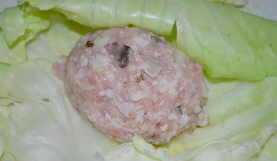 голубцы с мясом, рисом и грибами