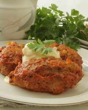 Ленивые голубцы с красной капустой