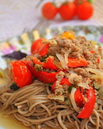 Рецепт гречневой лапши с овощами