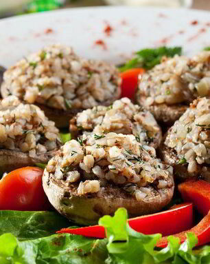 Фаршированные шампиньоны Снимаю шляпу