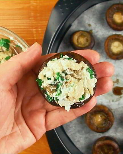 Рецепт фаршированных шампиньонов