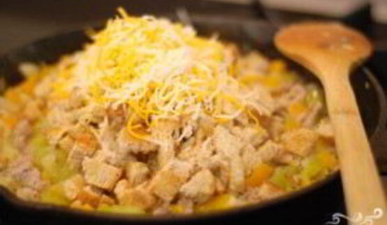 грибы, фаршированные овощной начинкой