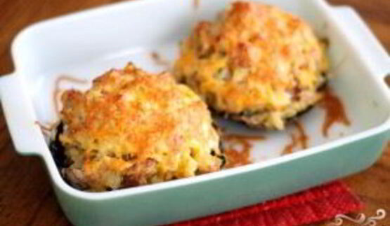 грибы, фаршированные овощной начинкой