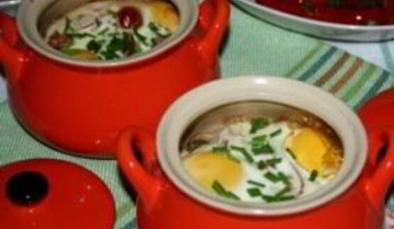 грибы в духовке в горшочке