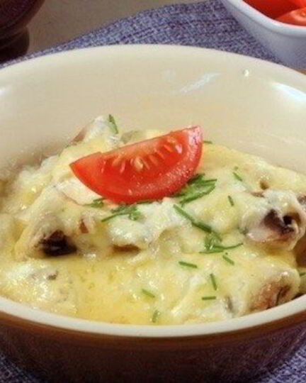 Рецепт грибов в сметане, запеченные в духовке