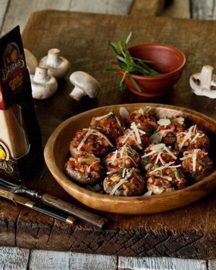 Рецепт грибов, запеченных с перцем и миндалем