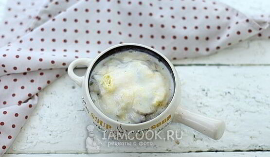 грибы запеченные с соусом бешамель