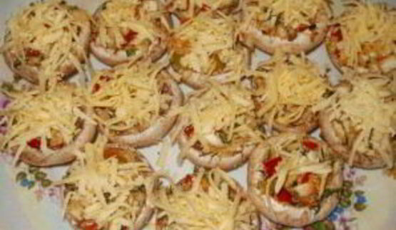 постные фаршированные грибы