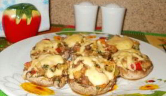 постные фаршированные грибы