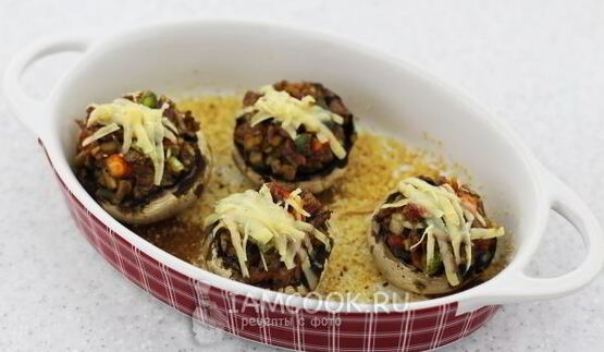 шампиньоны фаршированные мясом