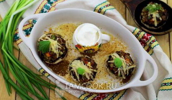 шампиньоны фаршированные мясом