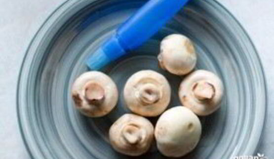 шампиньоны на углях