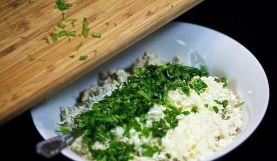 шампиньоны с курицей и сыром