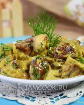 Шампиньоны в карри соусе