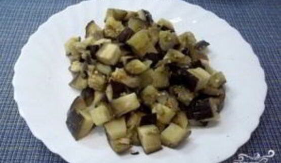 жареные грибы с баклажанами