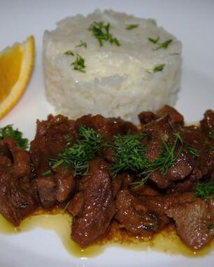 Гуляш из барашка под апельсиновым соусом