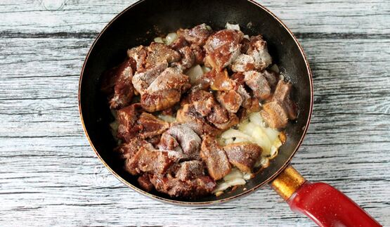 гуляш из печени с подливкой