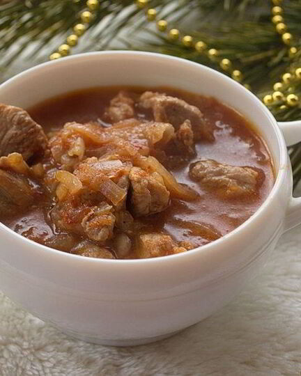 Рецепт гуляша из свиного окорока