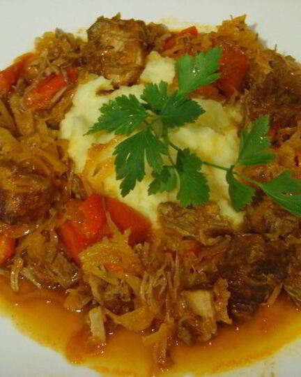 Рецепт гуляша с квашеной капустой