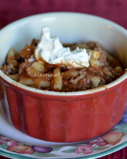 Рецепт гуляша с пастой