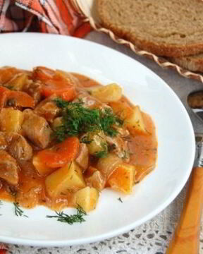 Гуляш в микроволновке