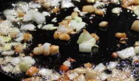 картофельное пюре с жареным луком