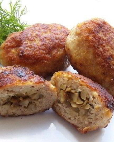 Рецепт котлет из фарша с грибами
