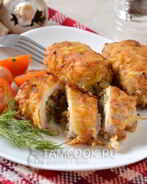 Свиные котлеты с начинкой и картофельной корочкой