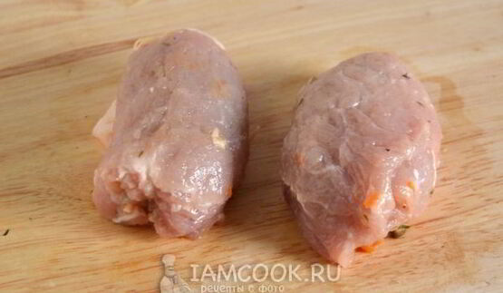 свиные котлеты с начинкой и картофельной корочкой