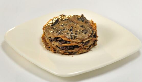 блинная лазанья с говяжьим легким