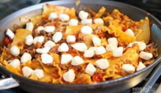 быстрая лазанья на плите