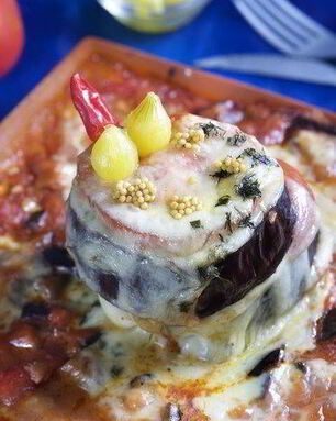 Лазанья из овощей на гриле и моцареллы