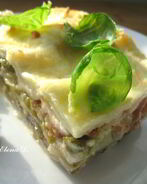 Лазанья с брокколи, брюссельской капустой и грибами для Гарфилда