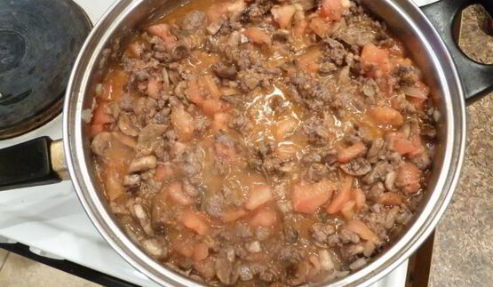 лазанья с фаршем и грибами