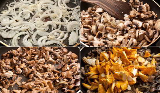 лазанья с грибами