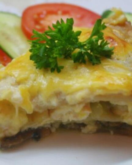Рецепт лазаний с курицей и шампиньонами