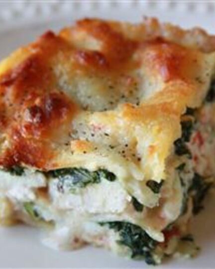 Рецепт лазаний с курицей, шпинатом и рикоттой