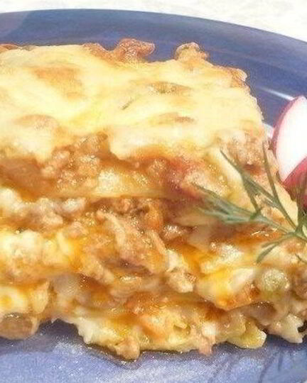 Рецепт лазанья с мясом, беконом и овощами под соусом бешамель