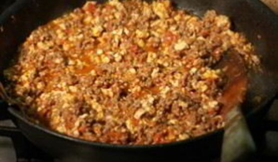 лазанья с мясом и овощами